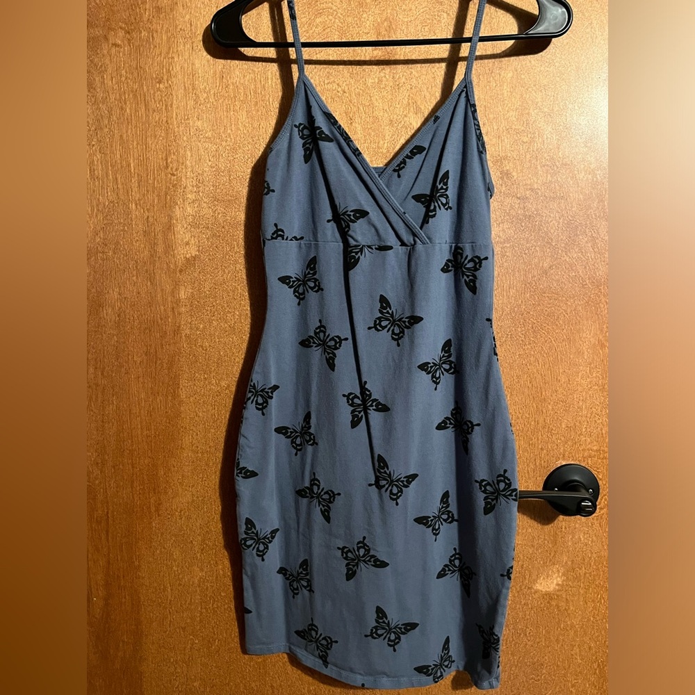 Blue butterfly dress